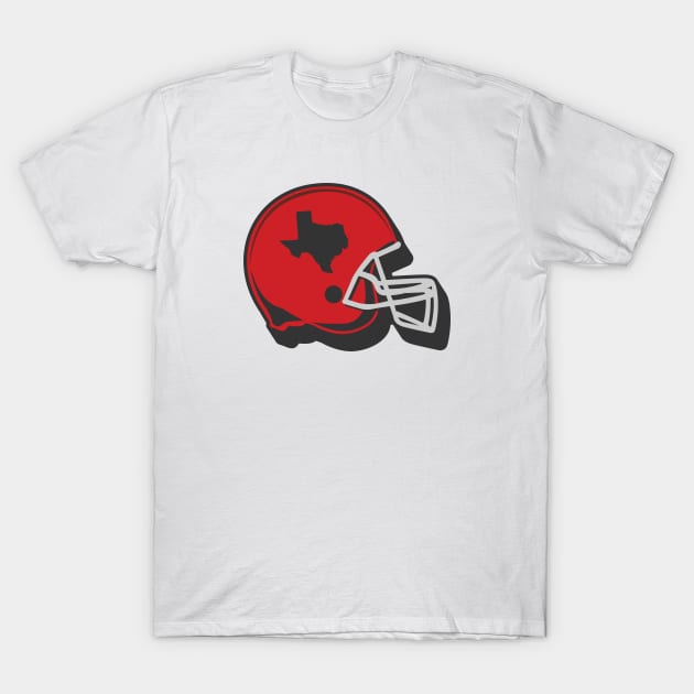 Lubbock, Texas Outline Football Helmet T-Shirt by SLAG_Creative